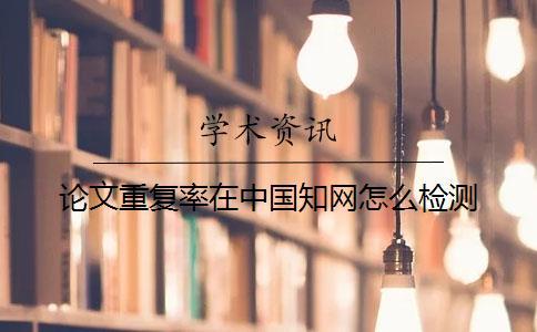 論文重復率在中國學術怎么檢測