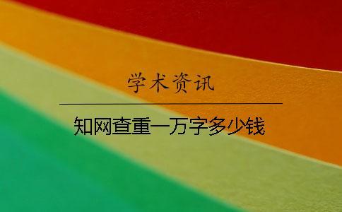 學術查重一萬字多少錢