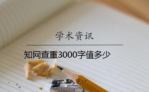 學術查重3000字值多少