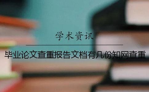 畢業論文查重報告文檔有幾份學術查重報告