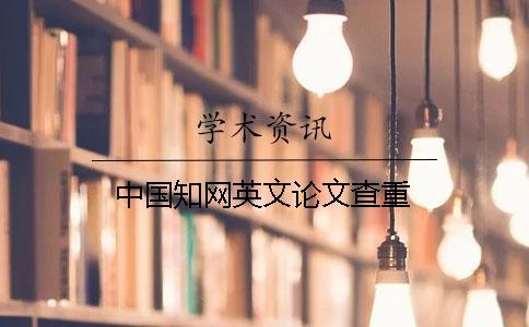 中國學(xué)術(shù)英文論文查重